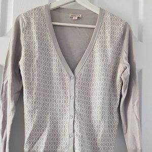 Grey and White Cardigan
